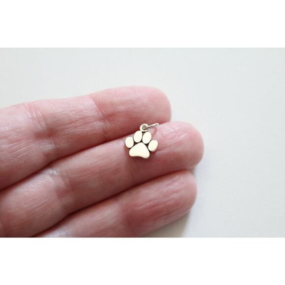 Sterling Silver Paw Print Charm - Picture 2 of 4